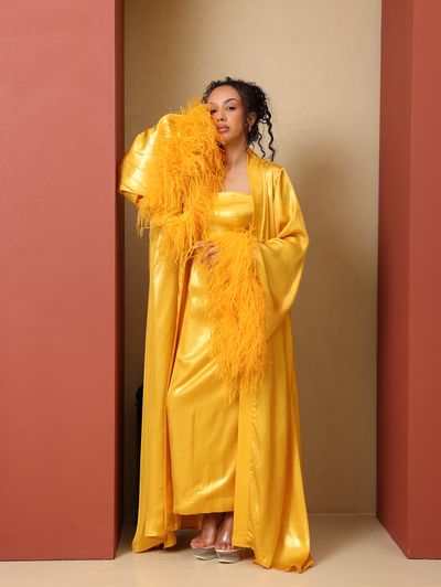 Gold Glam Loungewear Abaya - Image 3