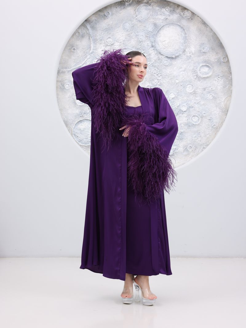 Royal Purple Glam Loungewear Abaya